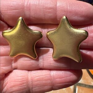 Erwin Pearl Gold Star Shaped Clip-On Earrings